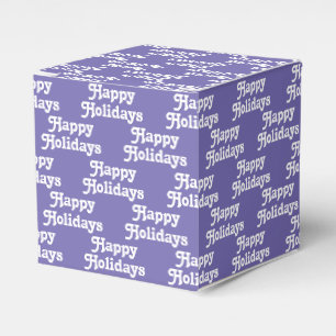Ballotins "Joyeuses fêtes" periwinkle blanc Vacances cadeau