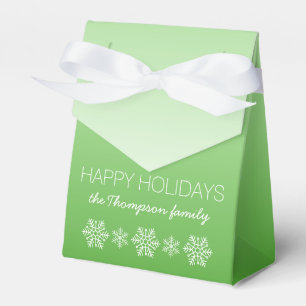 Ballotins Joyeuses vacances personnalisées Green Ombre