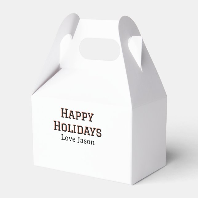 Ballotins Joyeuses vacances rouge noir amour ajouter nom fam (Verso)