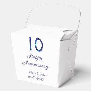 Ballotins Joyeux 10e anniversaire parties scintillant bleue