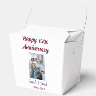 Ballotins Joyeux 10e anniversaire photo mariage nom du coupl