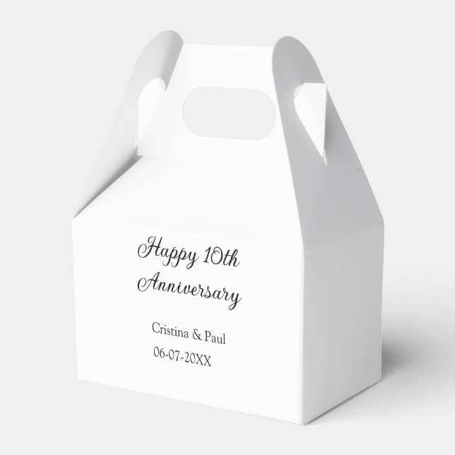 Ballotins Joyeux 10e anniversaire simple nom de mariage mini (Verso)