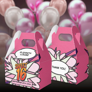 Ballotins Joyeux 16e anniversaire Fun Girly Rose Moderne Ban