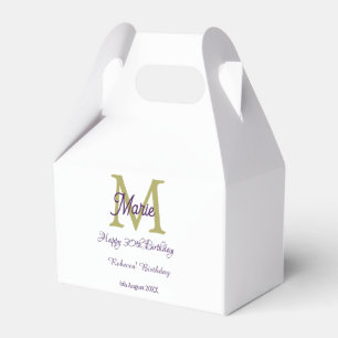 Ballotins Joyeux 30e Anniversaire monogramme moderne goldena