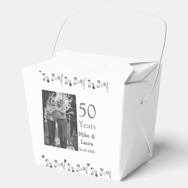 Ballotins Joyeux 50e anniversaire ajouter nom du couple date (Recto)