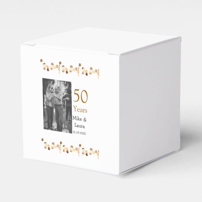 Ballotins Joyeux 50e anniversaire ajouter nom du couple date (Verso)