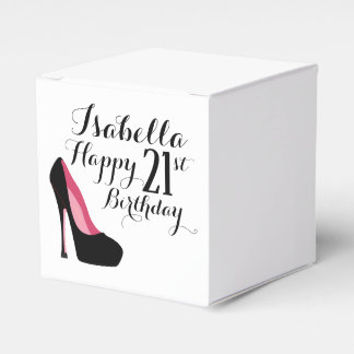 Ballotins Joyeux anniversaire de Stiletto rose et noir