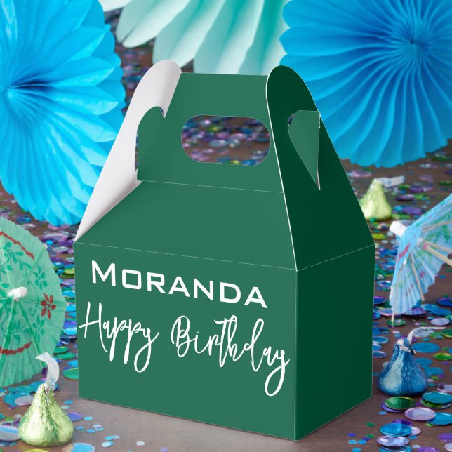 Ballotins Joyeux anniversaire Gable Ballotin Hunter Green (Fête)