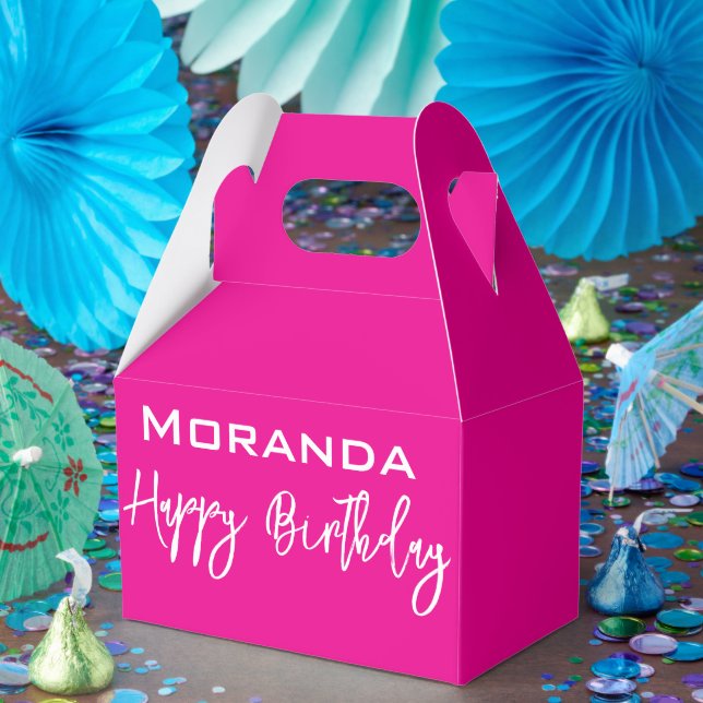 Ballotins Joyeux anniversaire Gable Ballotin rose (Fête)