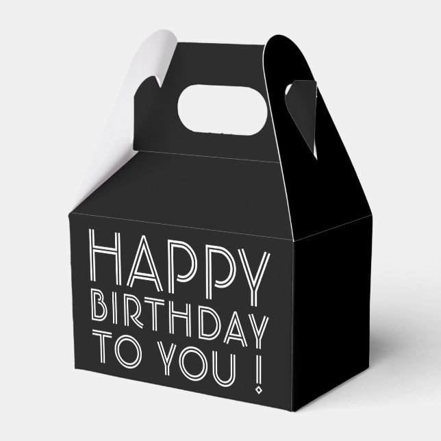 Ballotins "Joyeux Anniversaire !" | Noir et Blanc (Verso)