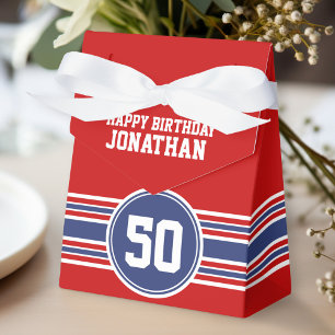 Ballotins Joyeux Anniversaire Sports avec l'âge - Rouge Ble