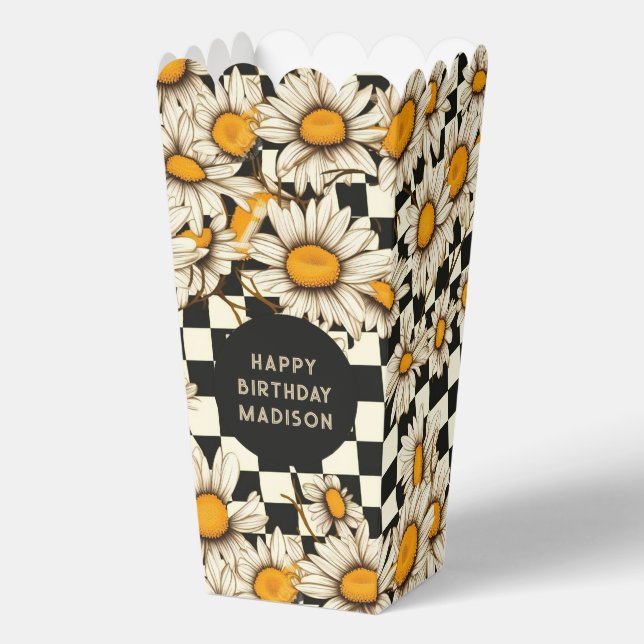 Ballotins Joyeux Birthday Retro Super Daisy Checkerboard (Recto)