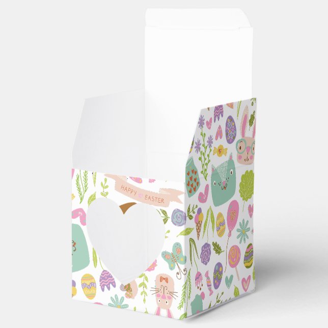 Ballotins Joyeux Bunny de Pâques modèle floral (Ouvert)