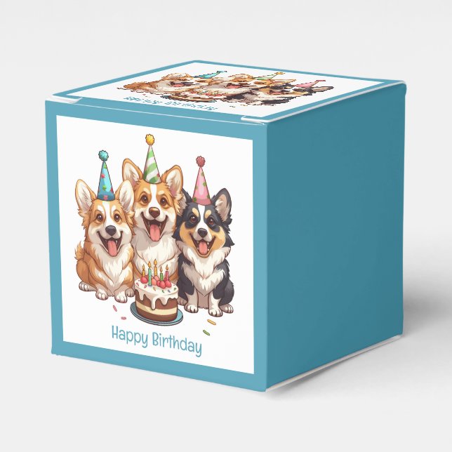 Ballotins Joyeux Chiens de Corgi d'anniversaire (Verso)
