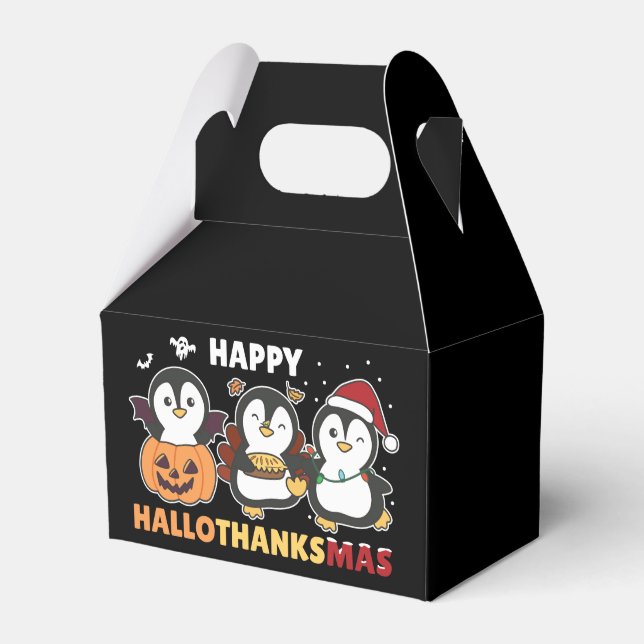 Ballotins Joyeux Hallothanksmas Penguins Noël Penguin Fa (Verso)