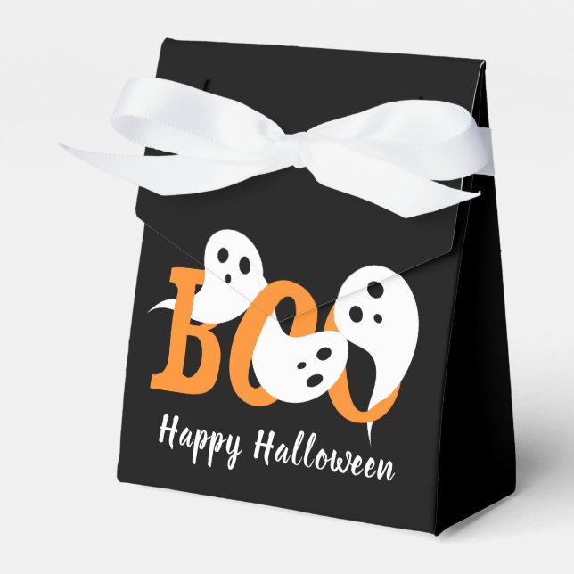 Ballotins Joyeux Halloween Boo Ghosts Ballotin noir (Verso)
