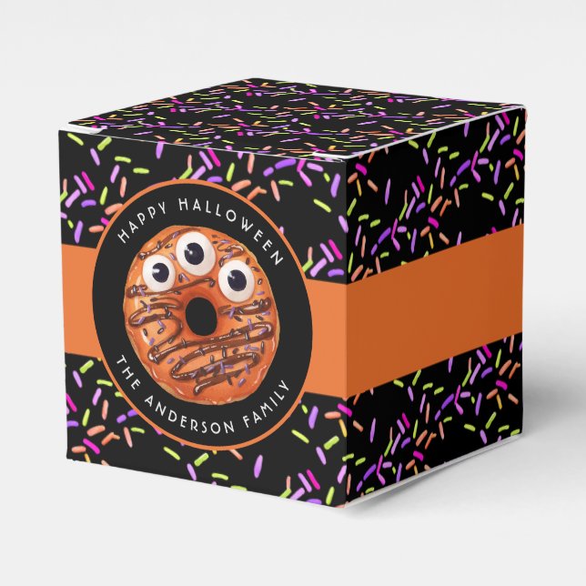 Ballotins Joyeux Halloween Monster Orange Saupoudrer de beig (Verso)