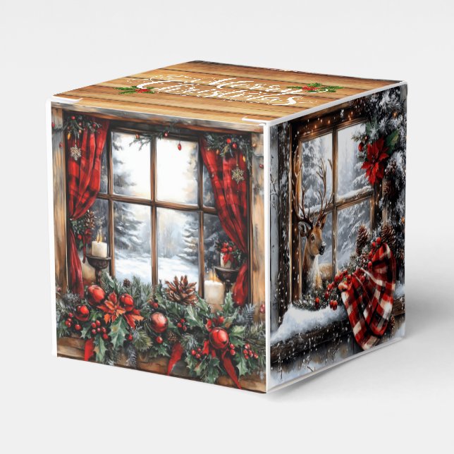 Ballotins Joyeux Noël Cabane de chasse enneigée Cadeau de No (Verso)