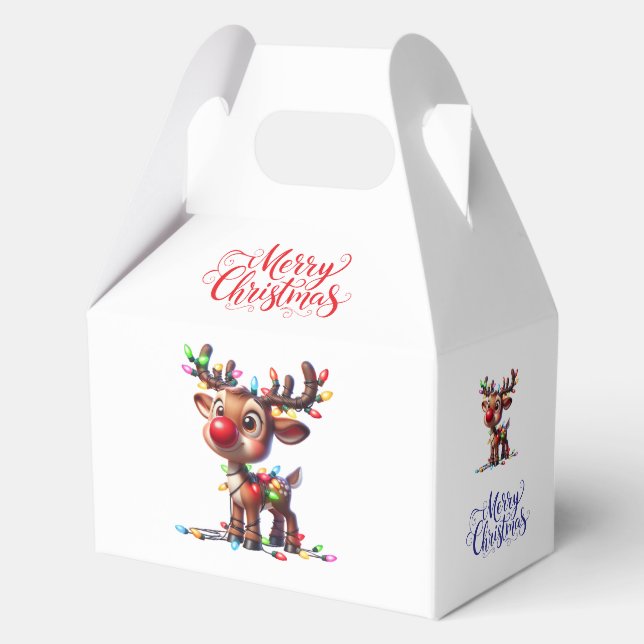Ballotins Joyeux Noël Cadeau Rudolph (Recto)