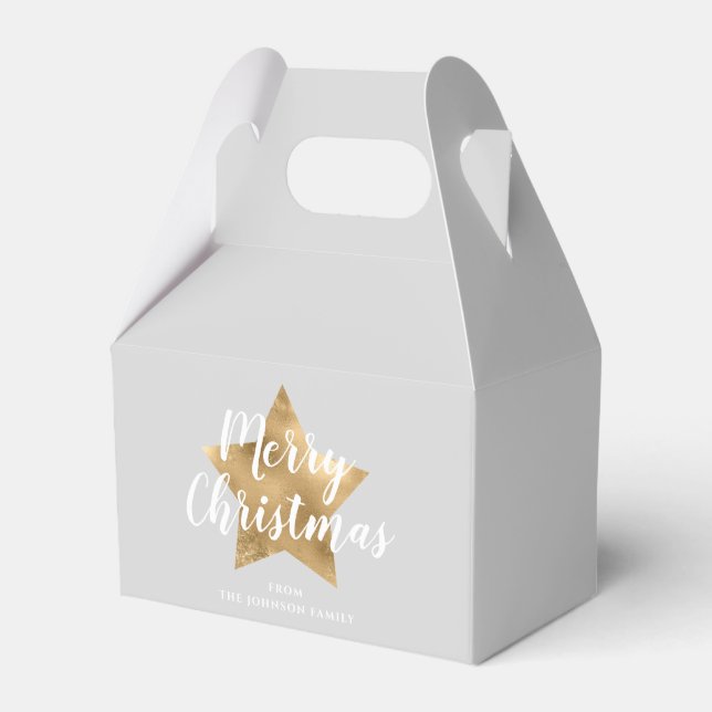 Ballotins Joyeux Noël étoile dorée élégante (Verso)