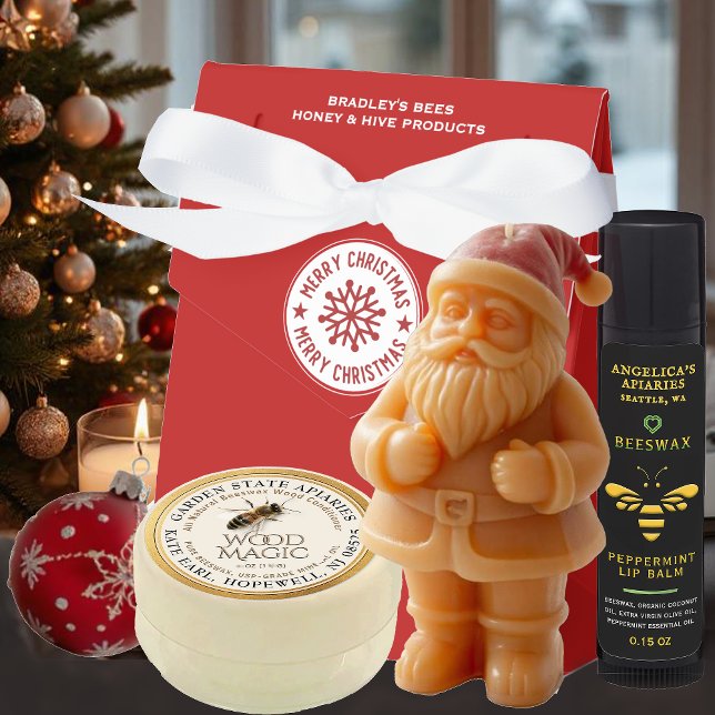 Ballotins Joyeux Noël Flocon de neige blanc sur l'Apière rou (Créateur téléchargé)