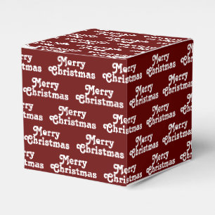 Ballotins "Joyeux Noël" marron bordeaux cadeau de vacances