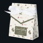 Ballotins Joyeux Noël Muted Holly Foliage Holiday<br><div class="desc">Holly,  poinsettias et éléments de feuillage d'hiver dans des couleurs de vacances muettes sur un arrière - plan crème. En-tête "Joyeux Noël". Contactez-nous avec vos commentaires ou pour obtenir de l'aide sur la personnalisation. Toujours heureux d'aider !</div>