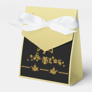 Ballotins Joyeux Noël Paillettes Dorées, Père Noël