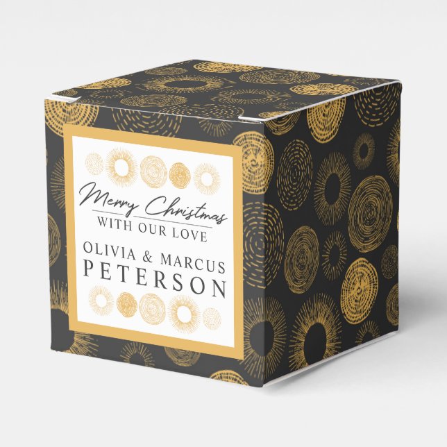 Ballotins Joyeux Noël Retro Holiday Gold Burst Cadeau (Verso)