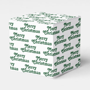 Ballotins "Joyeux Noël" vert foncé blanc Vacances Cadeau
