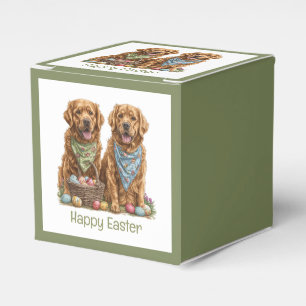 Ballotins Joyeux Pâques Golden Retriever Chiens Pâques Panie