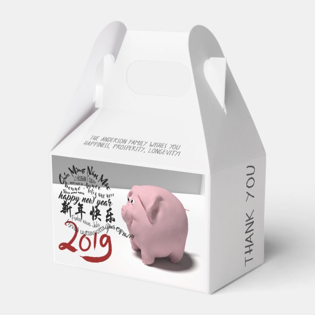 Ballotins Joyeux PIg Nouvel An 2019 Ballotin personnalisé 2 (Verso)