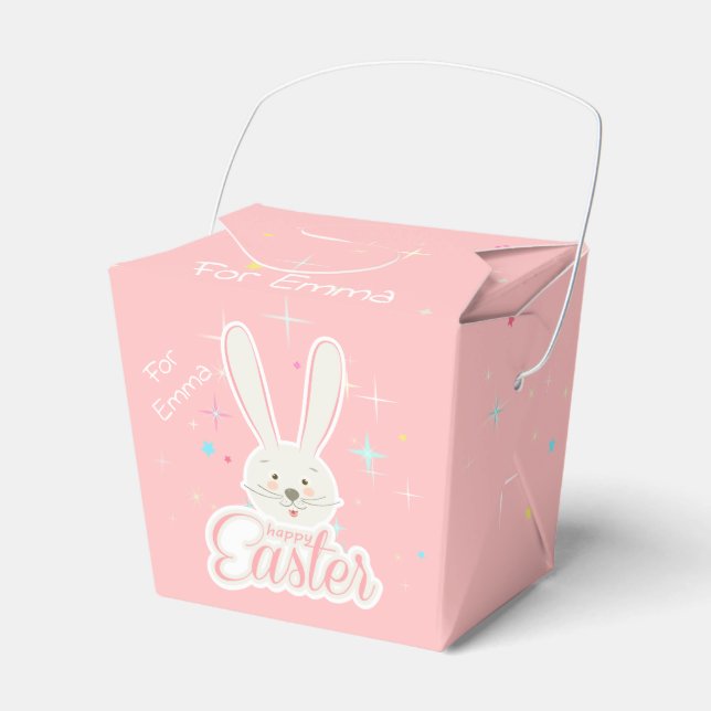 Ballotins Joyeux Printemps de Pâques Vacances lapin mignon o (Verso)