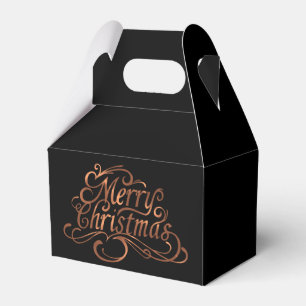 Ballotins Joyeux script de Noël en cuivre