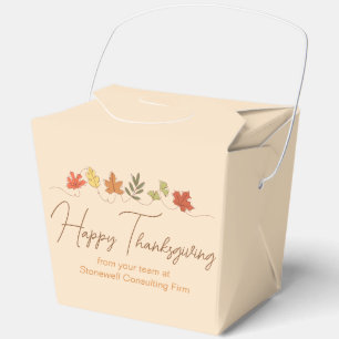 Ballotins Joyeux Thanksgiving Feuilles d'automne Entreprise 