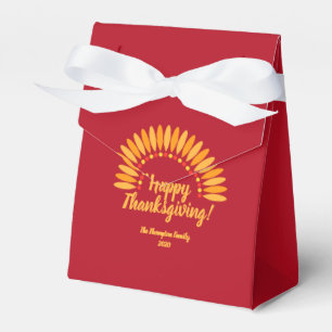Ballotins Joyeux Thanksgiving Jaunes Rouge Ajouter le nom et