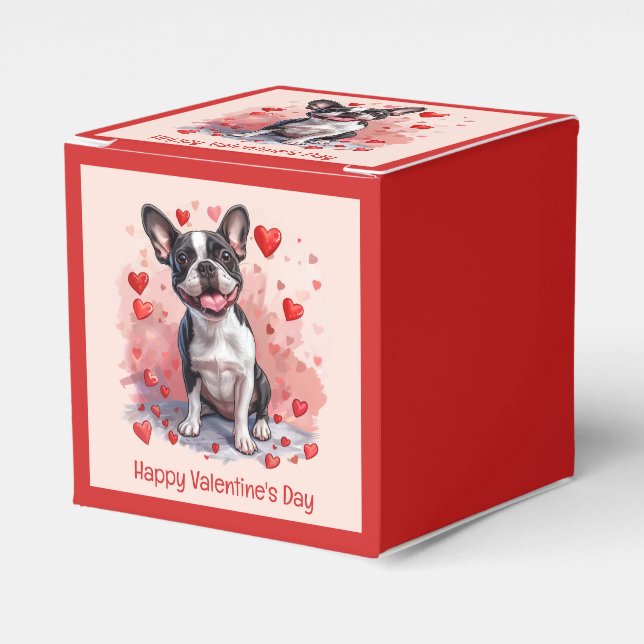 Ballotins Joyeux Valentines Day Boston Terrier Dog (Verso)