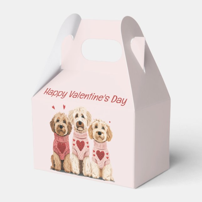 Ballotins Joyeux Valentines Day Goldendoodle Dogs (Verso)