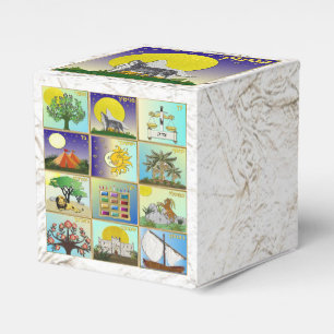 Ballotins Judaica 12 tribus d'Israël Boîte de faveur Benjami