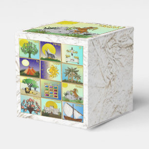 Ballotins Judaica 12 tribus d'Israël Boîte de faveur de Neph
