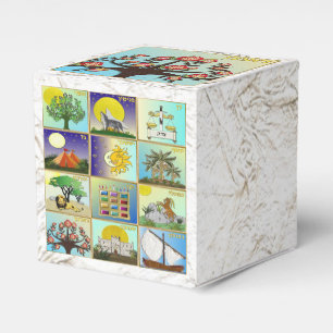 Ballotins Judaica 12 tribus d'Israël Boîte de faveur de Rube