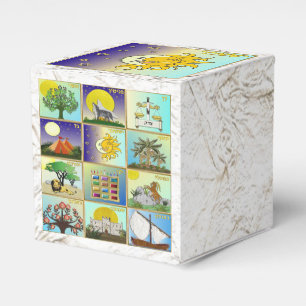 Ballotins Judaica 12 tribus d'Israël Boîte de faveur d'Issac