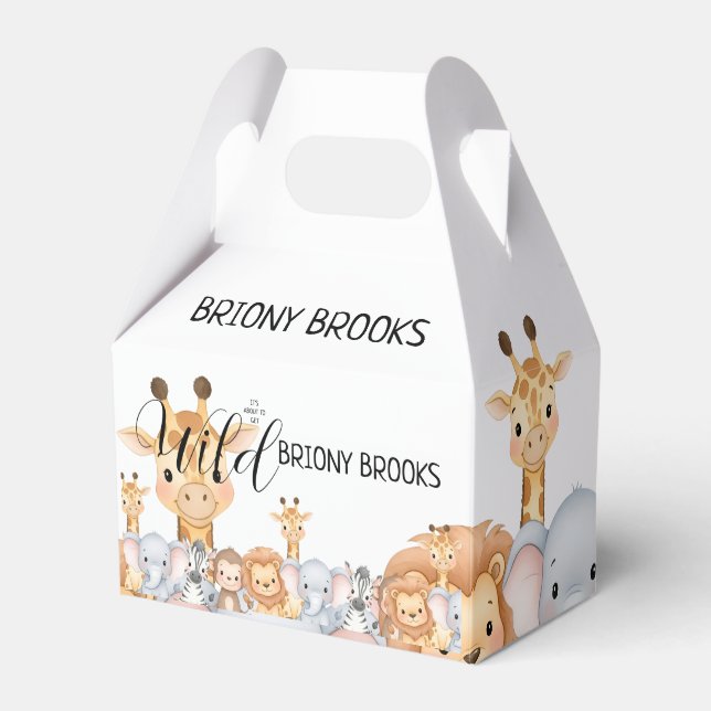 Ballotins Jungle Safari "It's About To Get Wild" Baby Shower (Verso)