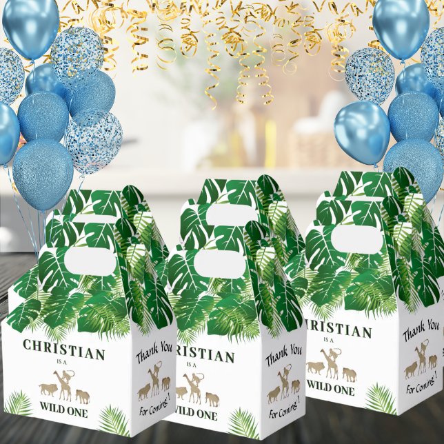 Ballotins Jungle Safari Wild One 1er anniversaire Merci (Créateur téléchargé)