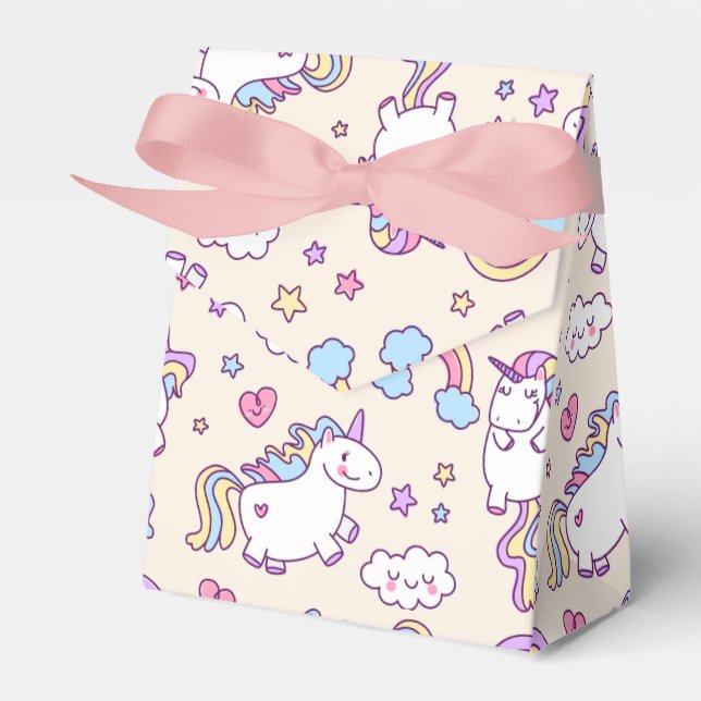 Ballotins Kawaii chubby volant licornes pastel motif (Verso)