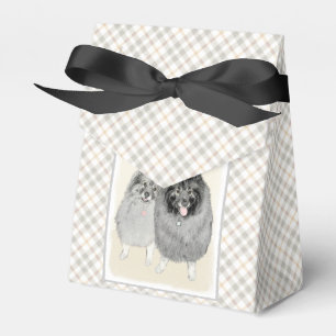 Ballotins Keeshond Maman et Son Peinture - Art Chien origina