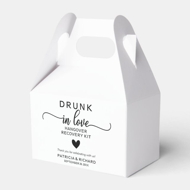 Ballotins Kit de désintoxication de mariage « Ivre d'amour » (Verso)