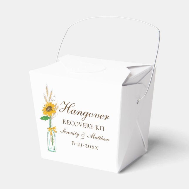 Ballotins Kit de guérison de gueule de bois de mariage flora (Verso)