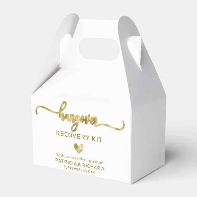 Ballotins Kit de gueule de bois de mariage calligraphié Cute (Verso)