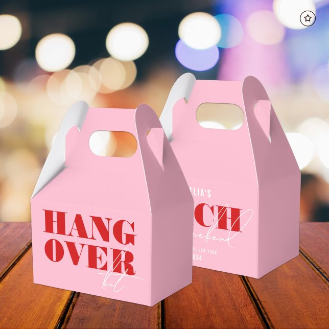 Ballotins Kit de hangover pour week-end de célibataire rose  (Créateur téléchargé)